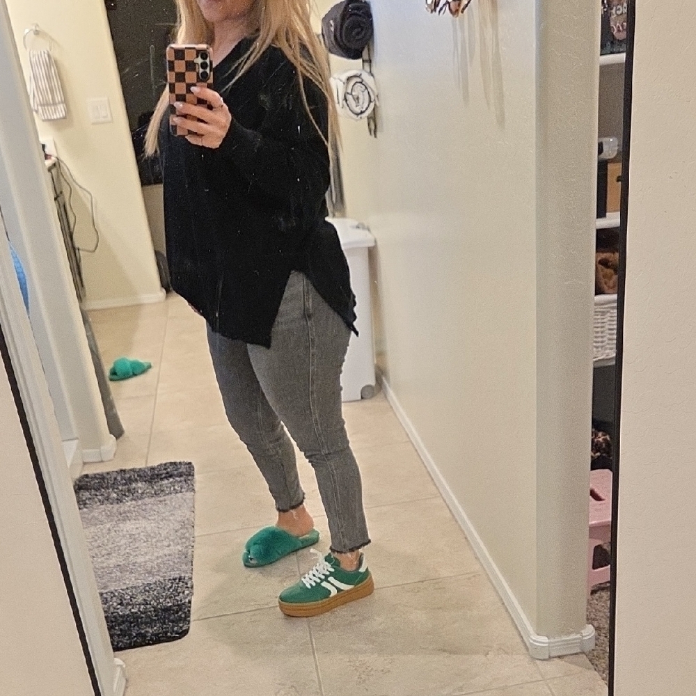 Green and White Platform Sneakers - Picture 7 of 7